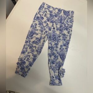 Posh Peanut Blue Toile Infant Leggings